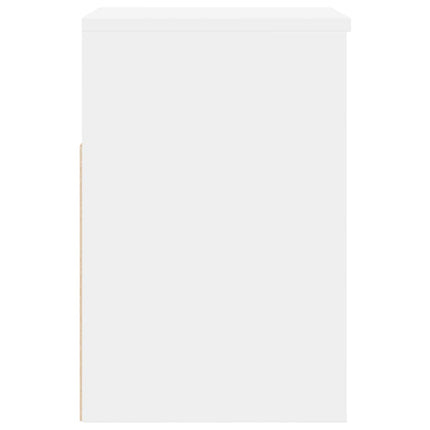 Skobänk vit 60x30x45 cm konstruerat trä