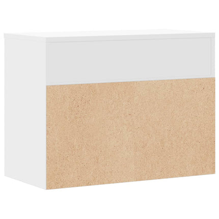 Skobänk vit 60x30x45 cm konstruerat trä