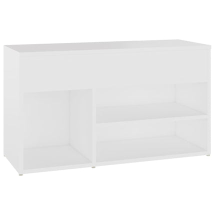 Skobänk vit 80x30x45 cm konstruerat trä
