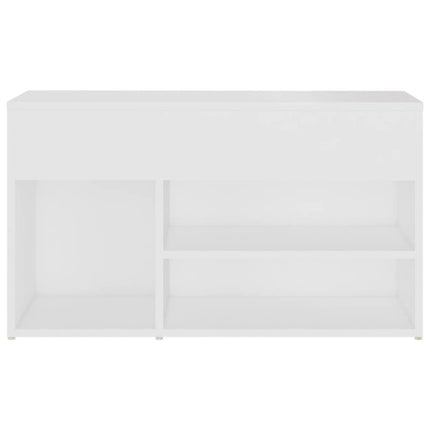 Skobänk vit 80x30x45 cm konstruerat trä