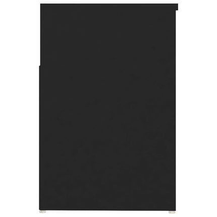 Skobänk svart 80x30x45 cm konstruerat trä