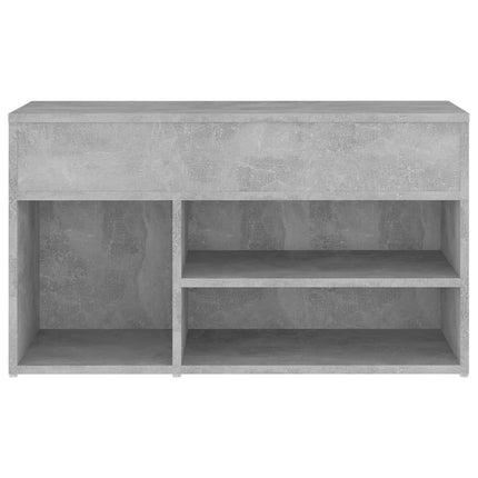Skobänk betonggrå 80x30x45 cm konstruerat trä