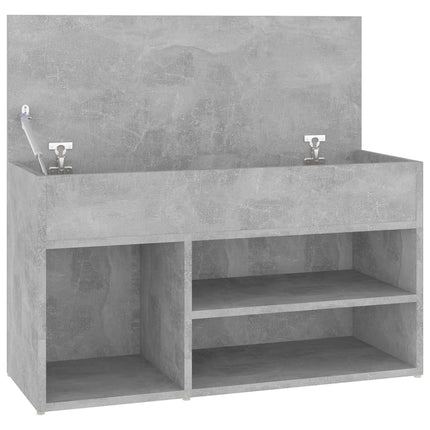 Skobänk betonggrå 80x30x45 cm konstruerat trä