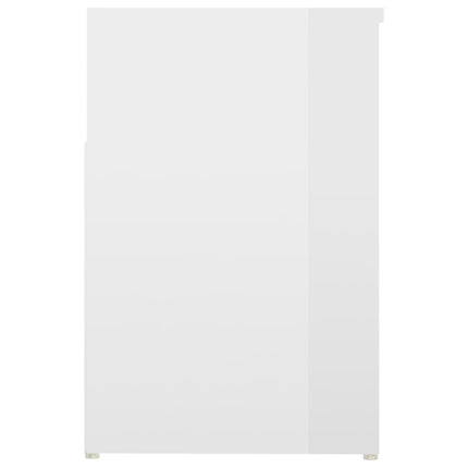 Skobänk vit högglans 80x30x45 cm konstruerat trä
