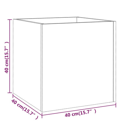 Odlingslåda vit 40x40x40 cm konstruerat trä