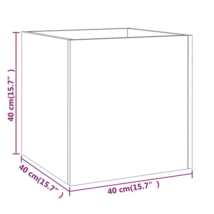 Odlingslåda betonggrå 40x40x40 cm konstruerat trä