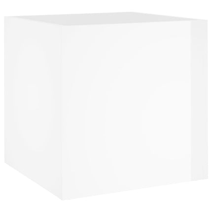 Odlingslåda vit högglans 40x40x40 cm konstruerat trä