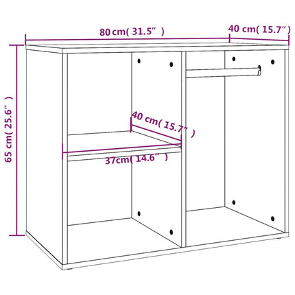 Klädskåp svart 80x40x65 cm konstruerat trä
