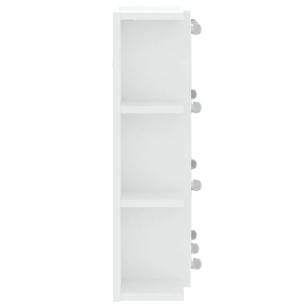 Spegelskåp med LED vit 70x16,5x60 cm