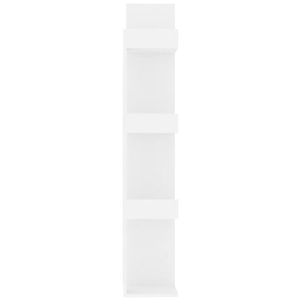 Bokhylla vit 48x25,5x140 cm konstruerat trä