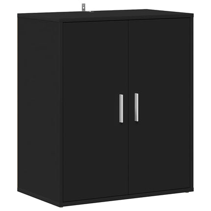 Skoskåp svart 60x35x70 cm konstruerat trä