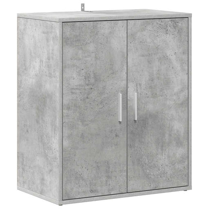 Skoskåp betonggrå 60x35x70 cm konstruerat trä