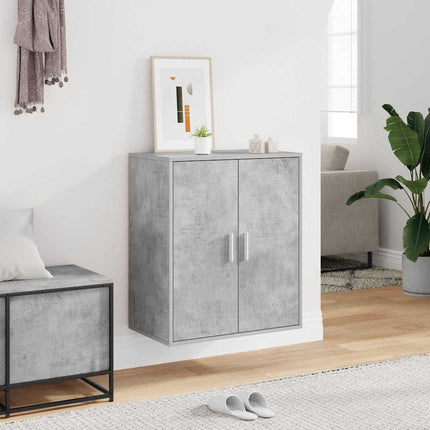 Skoskåp betonggrå 60x35x70 cm konstruerat trä