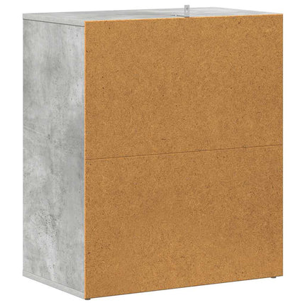 Skoskåp betonggrå 60x35x70 cm konstruerat trä