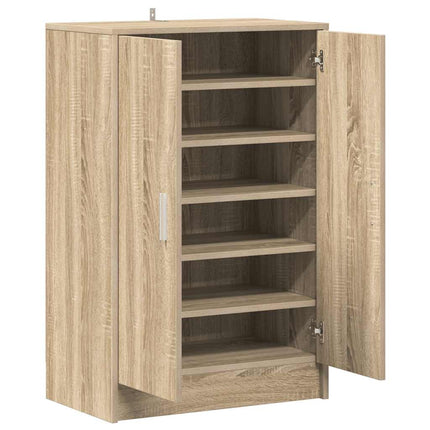 Skoskåp sonoma-ek 60x35x92 cm konstruerat trä