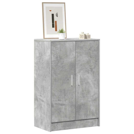 Skoskåp betonggrå 60x35x92 cm konstruerat trä