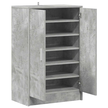 Skoskåp betonggrå 60x35x92 cm konstruerat trä
