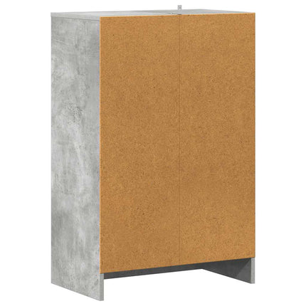 Skoskåp betonggrå 60x35x92 cm konstruerat trä