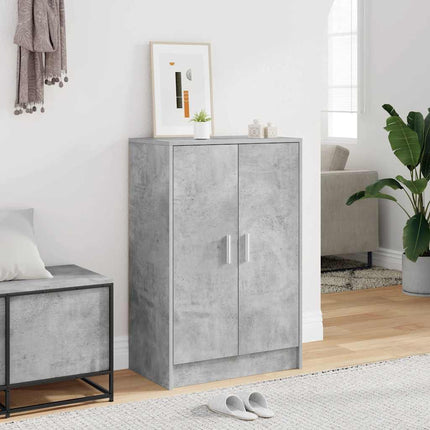 Skoskåp betonggrå 60x35x92 cm konstruerat trä