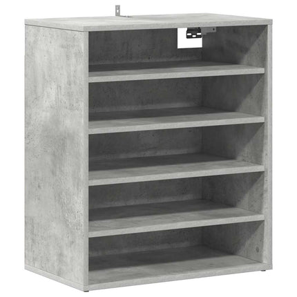 Skoskåp betonggrå 60x35x70 cm konstruerat trä