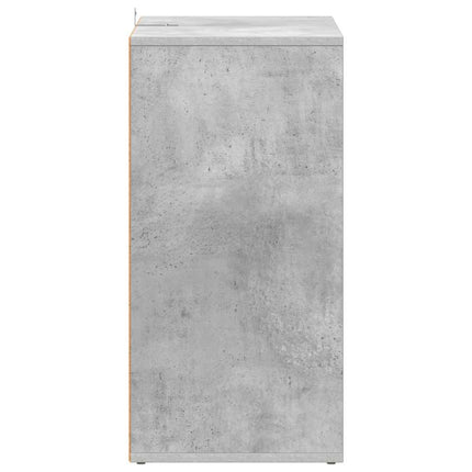 Skoskåp betonggrå 60x35x70 cm konstruerat trä