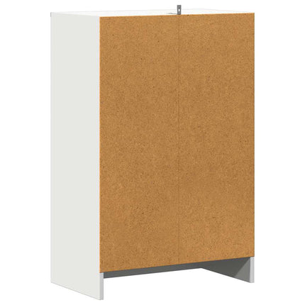 Skoskåp vit 60x35x92 cm konstruerat trä