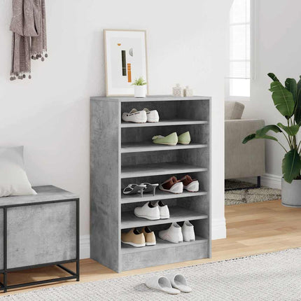 Skoskåp betonggrå 60x35x92 cm konstruerat trä