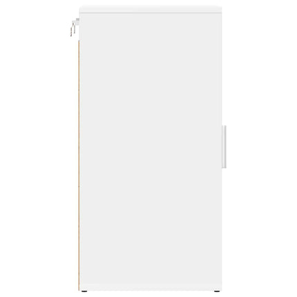 Skoskåp vit 32x35x70 cm konstruerat trä