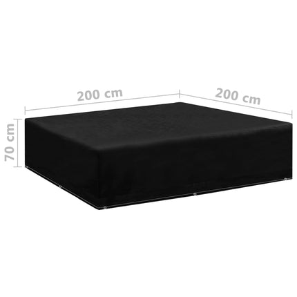 Överdrag för trädgårdsmöbler 2 st 8 öljetter 200x200x70 cm