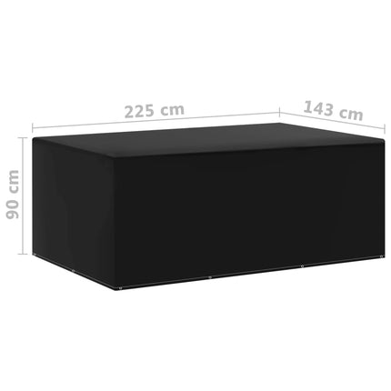 Överdrag för trädgårdsmöbler 2 st 7 öljetter 225x143x90 cm