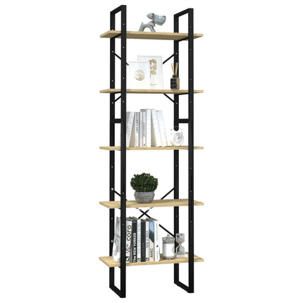 Bokhylla 5 hyllplan 60x30x175 cm massiv furu