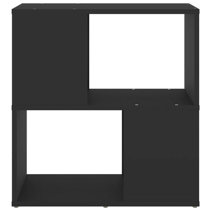 Bokhylla svart 60x24x63 cm konstruerat trä