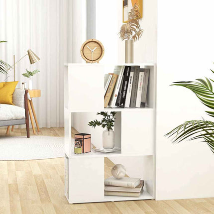 Bokhylla/Rumsavdelare vit 60x24x94 cm konstruerat trä
