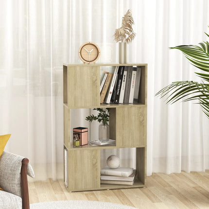Bokhylla/Rumsavdelare sonoma-ek 60x24x94 cm konstruerat trä