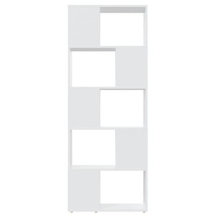 Bokhylla/Rumsavdelare vit 60x24x155 cm konstruerat trä