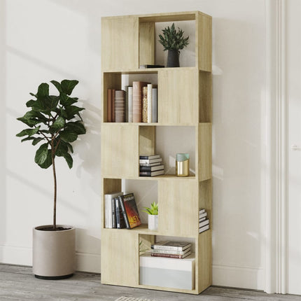 Bokhylla Rumsavdelare sonoma-ek 60x24x155 cm