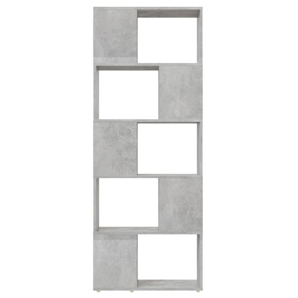 Bokhylla Rumsavdelare betonggrå 60x24x155 cm