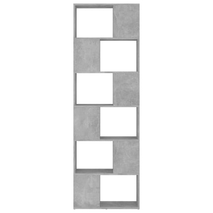 Bokhylla/Rumsavdelare betonggrå 60x24x186cm konstruerat trä