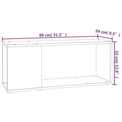 Tv-bänk sonoma-ek 80x24x32 cm konstruerat trä