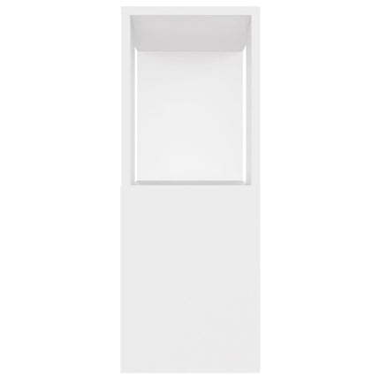 TV-bänk vit 80x24x63 cm konstruerat trä
