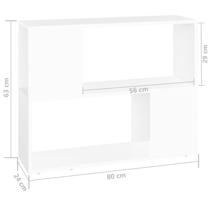 TV-bänk vit 80x24x63 cm konstruerat trä