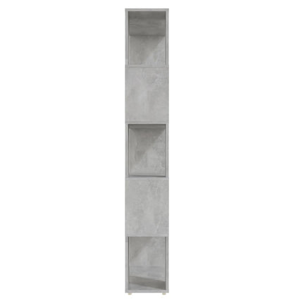 Bokhylla/Rumsavdelare betonggrå 80x24x155 cm konstruerat trä