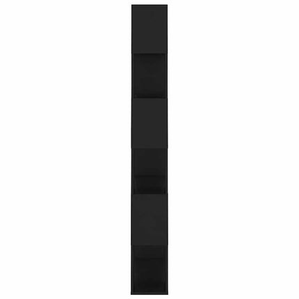 Bokhylla/rumsavdelare svart 80x24x186 cm konstruerat trä