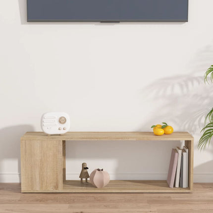 Tv-bänk sonoma-ek 100x24x32 cm konstruerat trä