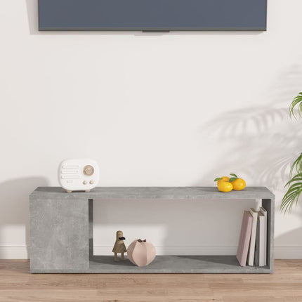 Tv-bänk betonggrå 100x24x32 cm konstruerat trä
