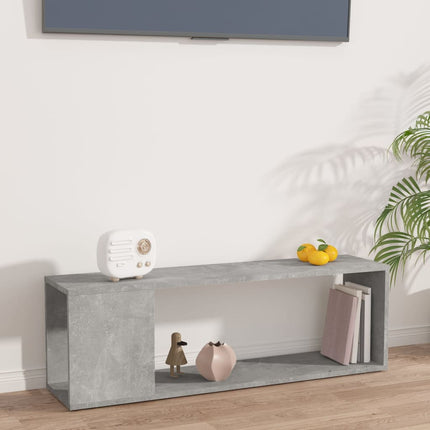Tv-bänk betonggrå 100x24x32 cm konstruerat trä