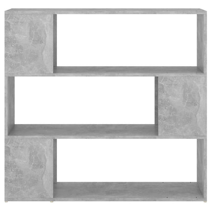 Bokhylla Rumsavdelare betonggrå 100x24x94 cm
