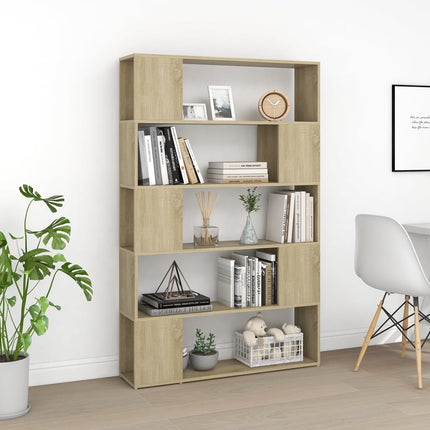 Bokhylla/Rumsavdelare sonoma-ek 100x24x155 cm konstruerat trä