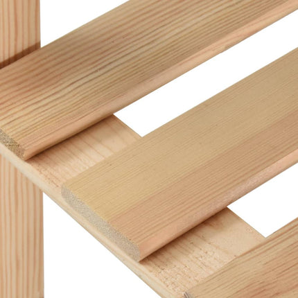 Lagerhylla 5 hyllplan 170x28,5x170 cm massivt granträ