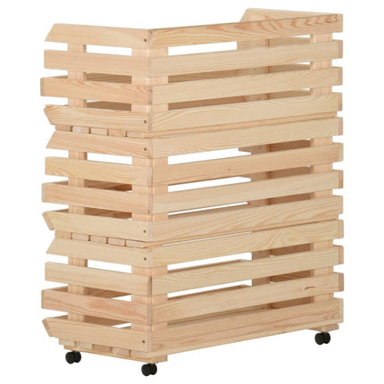 Grönsaksvagn 77x30x80 cm massiv furu